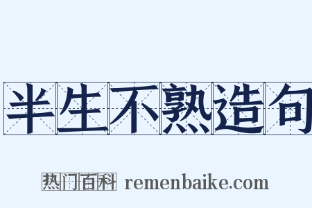 半生不熟造句是什么意思的图片